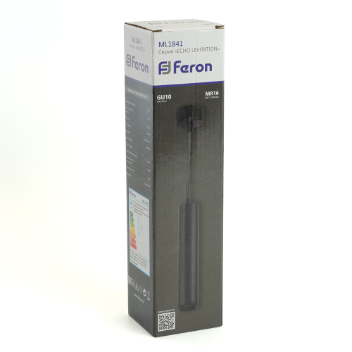 Светильник потолочный Feron ML1841 Barrel ECHO levitation MR16 35W, 230V, GU10, чёрный, с антибликовой сеточкой, на подвесе 1,2 м фото 10