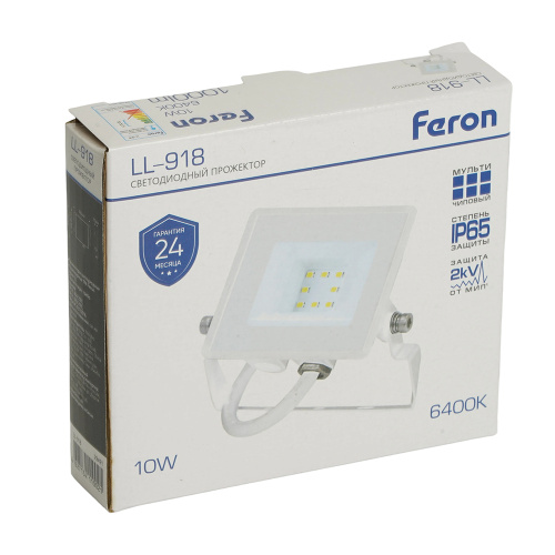 Светодиодный прожектор Feron LL-918 IP65 10W 6400K фото 6