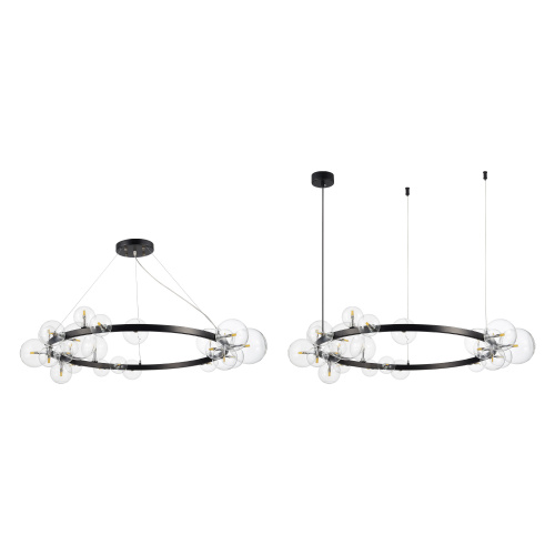 SL1165.403.24 Светильник подвесной ST-Luce Черный/Прозрачный G4 24*5W NECTON фото 7 SL1165.403.24 Светильник подвесной ST-Luce Черный/Прозрачный G4 24*5W NECTON фото 7