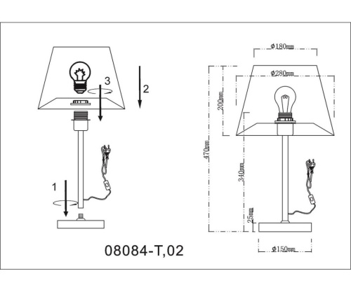 Настольная лампа Kink Light Верто 08084-T,02 фото 4