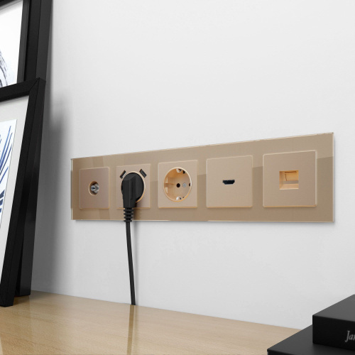 W1196011/ Накладка для розетки HDMI (шампань) W1196011 фото 2 W1196011/ Накладка для розетки HDMI (шампань) W1196011 фото 2