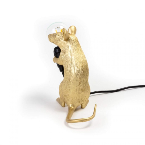 Настольная лампа Mouse Lamp Sitting GOLD USB фото 8