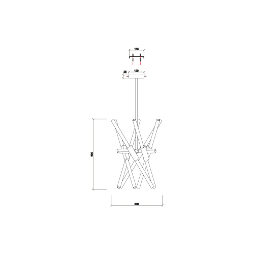 Подвесной светильник Vele Luce Fury VL5684P12 фото 3