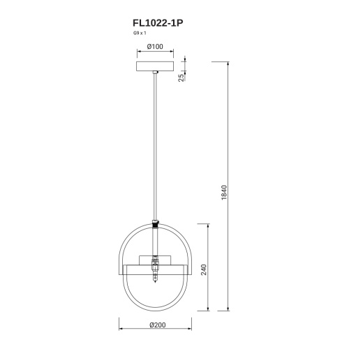 Подвесной светильник Flamma FL1022-1P фото 4 Подвесной светильник Flamma FL1022-1P фото 4