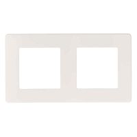 Рамка 2-постовая ЭРА 12 сатин белый 12-5102-01 Б0052509