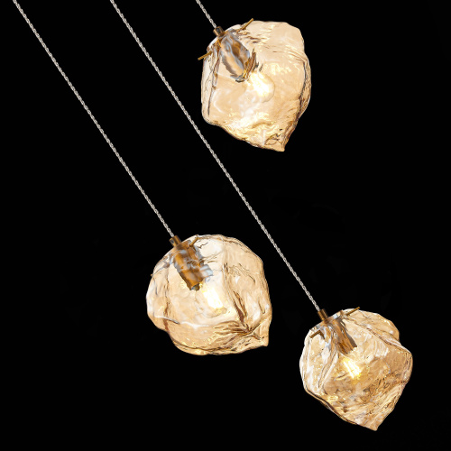 SL1175.303.03 Светильник подвесной ST-Luce Латунь/Янтарный E14 3*40W PORTICI фото 8