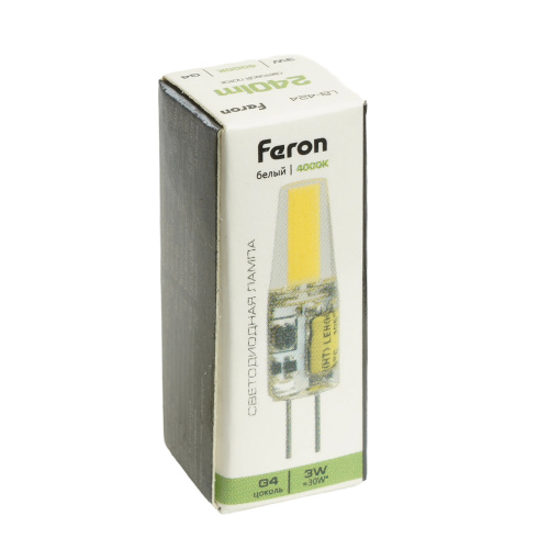 Лампа светодиодная Feron LB-424 G4 3W 12V 4000K фото 5