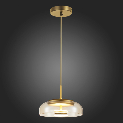 SL6002.203.01 Подвес ST-Luce Золотистый/Янтарный LED 1*7W 4000K LAZIO фото 3