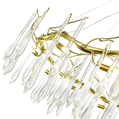 SL1660.203.12 Светильник подвесной ST-Luce Шампань/Шампань, Прозрачный G9 12*5W 4000K TEARDROPS фото 2