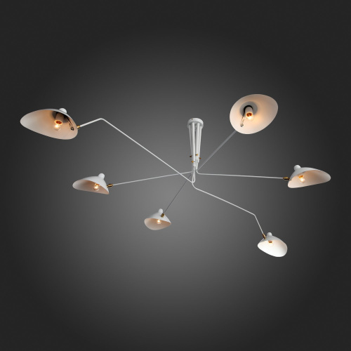 SL305.502.06 Люстра потолочная ST-Luce Белый/Белый E27 6*60W SPRUZZO фото 9 SL305.502.06 Люстра потолочная ST-Luce Белый/Белый E27 6*60W SPRUZZO фото 9