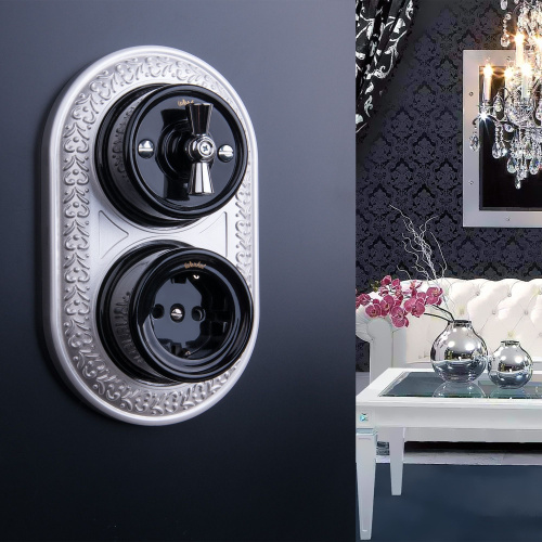 W6442137/ Ручка выключателя 2 шт. (хром) Ретро W6442137 фото 2 W6442137/ Ручка выключателя 2 шт. (хром) Ретро W6442137 фото 2