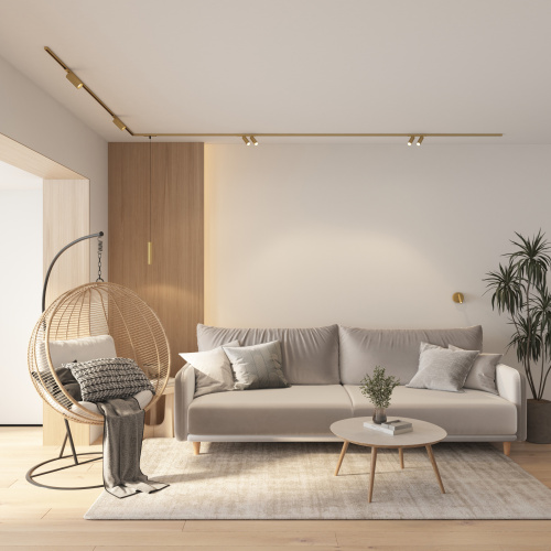 DK5744-SB Светильник для трека SHINE SPOT со светодиодом, D40*H200 кабель 1500мм, 48V DC, 8W, RA?90, 3000K, IP20, сатинированная латунь, алюминий фото 7