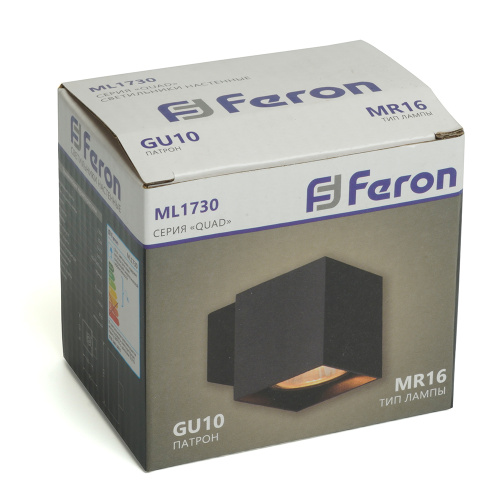 Светильник  настенный Feron ML1730 QUAD   MR16 35W, 230V, GU10,  чёрный IP20 фото 8