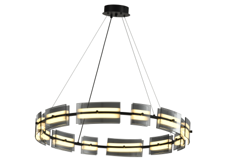 Люстра подвесная черная LED 40Вт D80см Zortes LOFT ZRS.1802.80 фото 5