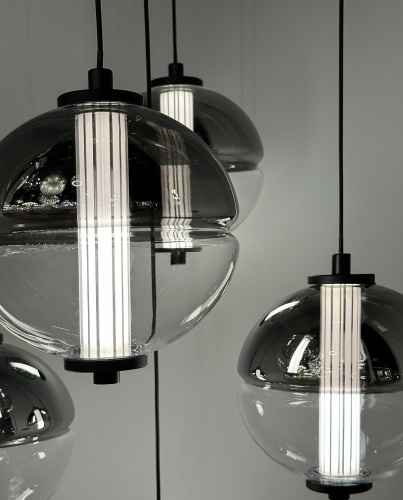 Подвесной светильник MD24022079-1A black/smoky фото 3