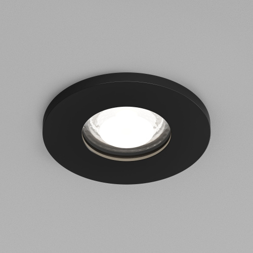 DK2036-BK Встраиваемый светильник влагозащ., IP 44, до 15 Вт, GU10, LED, черный, алюминий