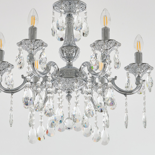 Люстра с хрустальными подвесками AL78101/6/175 A Ni Bohemia Ivele Crystal (Богемия Ивеле Кристалл) фото 10