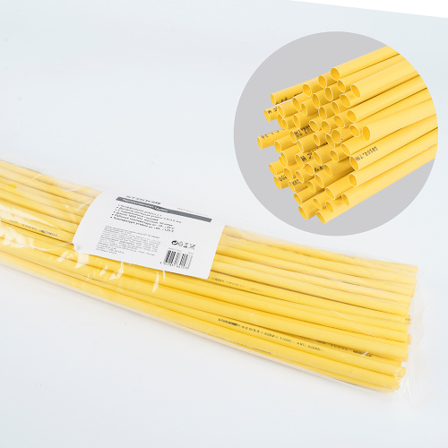 Термоусадочная трубка STEKKER 6,0/3,0 мм, длина 100 см., усадка 2:1, желтый HST-630-100YW