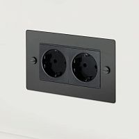 Розетка 2G black