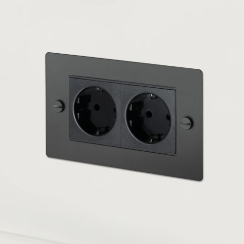 Розетка 2G black Розетка 2G black