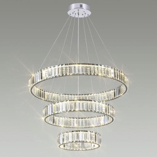 4930/88L L-VISION ODL24 593 хром/прозрачный металл/хрусталь Люстра LED 88W 4000K 10200Лм VEKIA фото 4