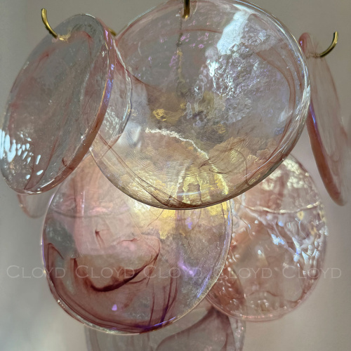 Бра Cloyd LINZE-B W2 / выс. 32 см - латунь - розов.стекло (арт.20481) фото 7