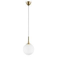 813032 Подвес GLOBO 1х40W E14 золото/белый