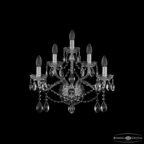Бра хрустальные 1413B/2+2+1/200/XL Ni Bohemia Ivele Crystal (Богемия Ивеле Кристалл)