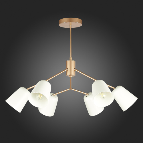 SLE155902-06 Светильник потолочный Золотистый/Белый E14 6*40W MARIO фото 9