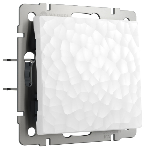 Выключатель одноклавишный проходной (Hammer белый) W1212001 Выключатель одноклавишный проходной (Hammer белый) W1212001