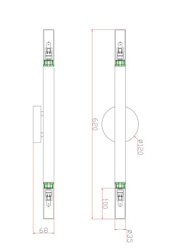 Настенный светильник (бра) Freya FR6109WL-02G