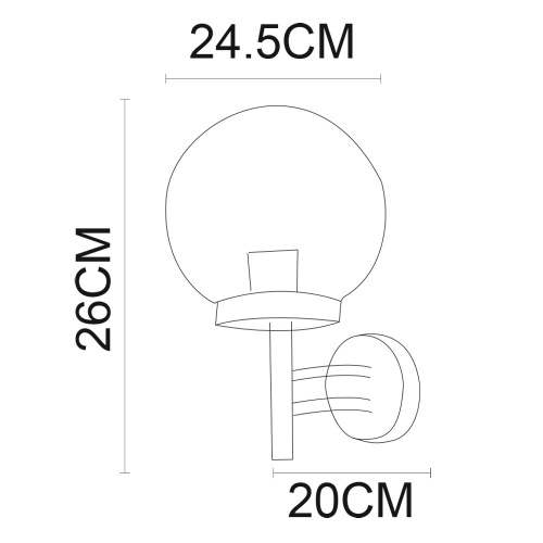 Уличный настенный светильник Arte Lamp GAZEBO A8365AL-1SS фото 3 Уличный настенный светильник Arte Lamp GAZEBO A8365AL-1SS фото 3