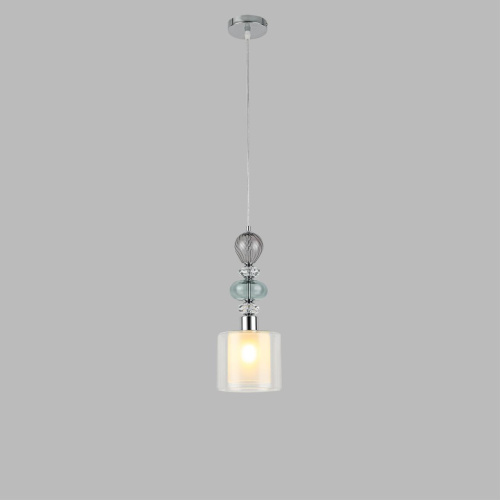 8292/1A MODERNI LN26 367 хром/белый/прозрачный, металл/стекло/хрусталь Подвес E27 1*60W 220V GANNA фото 4 8292/1A MODERNI LN26 367 хром/белый/прозрачный, металл/стекло/хрусталь Подвес E27 1*60W 220V GANNA фото 4
