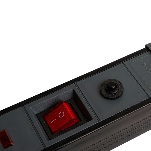 Сетевой фильтр 6-местный с/з STEKKER 3x1мм2, 3 м, 250В, 16А, серия Techno, HM22-61-03, черный фото 6