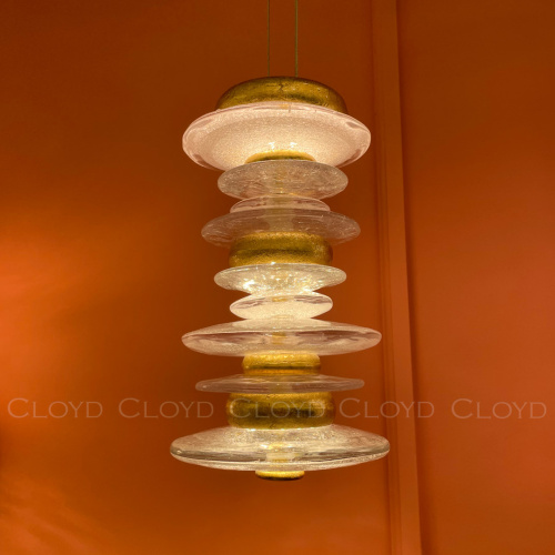 Подвесной светильник Cloyd GEFEST P3 / выс. 29 см - золото сусальн. (арт.10389)