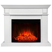 Электрокамин RealFlame Leda 24/25,5 WT белый матовый с очагом Evrika 25,5 LED