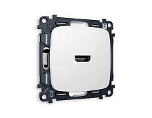 Комплект механизма розетки HDMI 2.0 AMBRELLA VOLT OMEGA Белый матовый 40V/500MO 2.0GHz 5-18Gbit/s QUANT (OP1340, VM222) MO134010