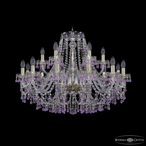Люстра хрустальная 1410/12+6/300 G V7010 Bohemia Ivele Crystal (Богемия Ивеле Кристалл)