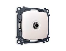 Комплект механизма TV розетки проходной AMBRELLA VOLT OMEGA Жемчуг 5-1000 MHz 4dB QUANT (OP2130, VM211) MO213030