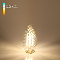 Филаментная светодиодная лампа "Свеча витая" CW35 7W 4200K E14 прозрачная BLE1414