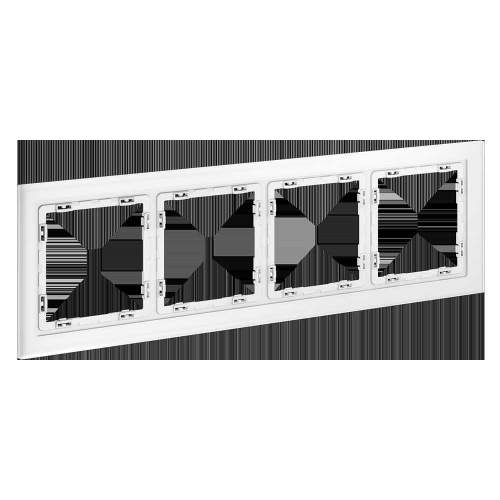 Рамка стеклянная Voltum S70 на 4 поста, (белый,матовый,стекло) VLS110402 Рамка стеклянная Voltum S70 на 4 поста, (белый,матовый,стекло) VLS110402