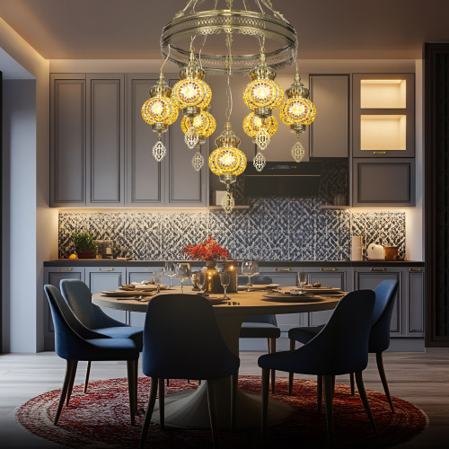 Citilux Каир CL419165 Люстра подвесная Мозаика Янтарь фото 12 Citilux Каир CL419165 Люстра подвесная Мозаика Янтарь фото 12