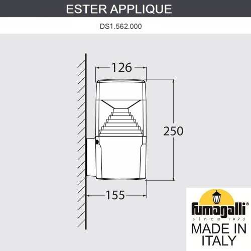 Fumagalli Светильник уличный настенный FUMAGALLI ESTER APPLIQUE DS1.562.000.AXD1L фото 3 Fumagalli Светильник уличный настенный FUMAGALLI ESTER APPLIQUE DS1.562.000.AXD1L фото 3