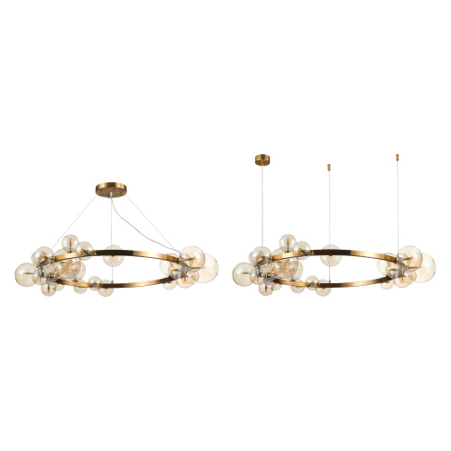 SL1165.303.24 Светильник подвесной ST-Luce Бронза/Коньячный G4 24*5W NECTON фото 4 SL1165.303.24 Светильник подвесной ST-Luce Бронза/Коньячный G4 24*5W NECTON фото 4