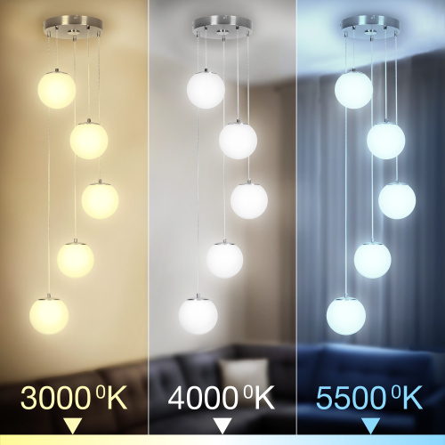 Citilux Адам Смарт CL228A051 RGB LED Умная каскадная люстра Матовый Хром фото 2 Citilux Адам Смарт CL228A051 RGB LED Умная каскадная люстра Матовый Хром фото 2