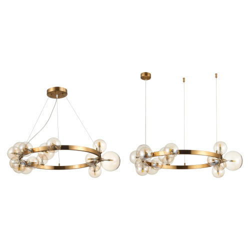 SL1165.303.15 Светильник подвесной ST-Luce Бронза/Коньячный G4 15*5W NECTON фото 7