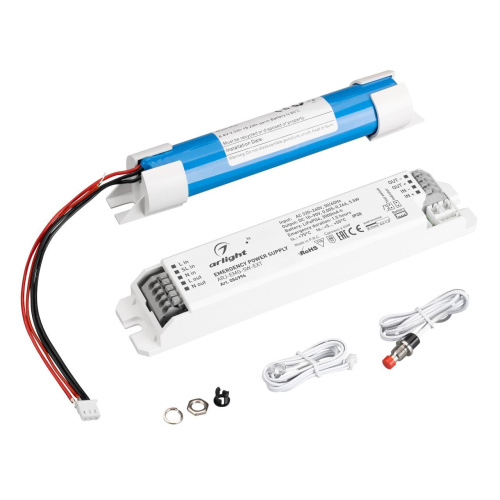 Блок аварийного питания ARJ-EMG-5W-EXT (10-90V, 1.5H, LiFePO4) Arlight 054996 Блок аварийного питания ARJ-EMG-5W-EXT (10-90V, 1.5H, LiFePO4) Arlight 054996