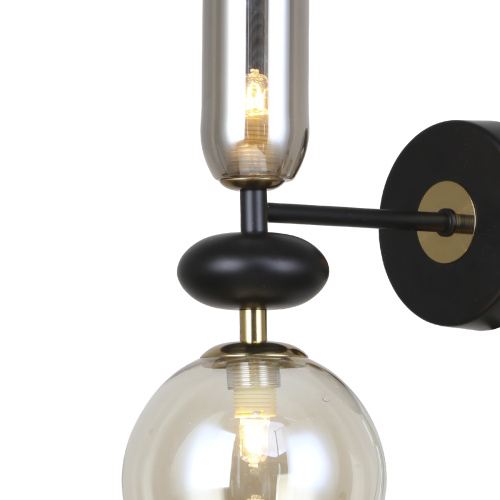 Настенный светильник Escada 2102/2A G9*40W Black/Amber/Smoke фото 3 Настенный светильник Escada 2102/2A G9*40W Black/Amber/Smoke фото 3