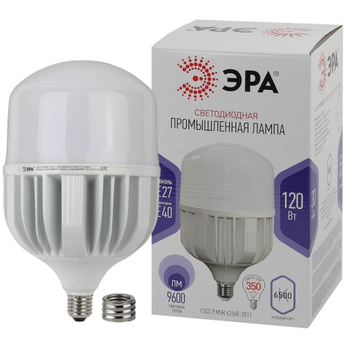 Лампа светодиодная сверхмощная ЭРА E27/E40 120W 6500K матовая LED POWER T160-120W-6500-E27/E40 Б0049104 Лампа светодиодная сверхмощная ЭРА E27/E40 120W 6500K матовая LED POWER T160-120W-6500-E27/E40 Б0049104