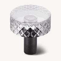 Ручка-кнопка Lambeth Knurled Crystal d.3.2 Bronze